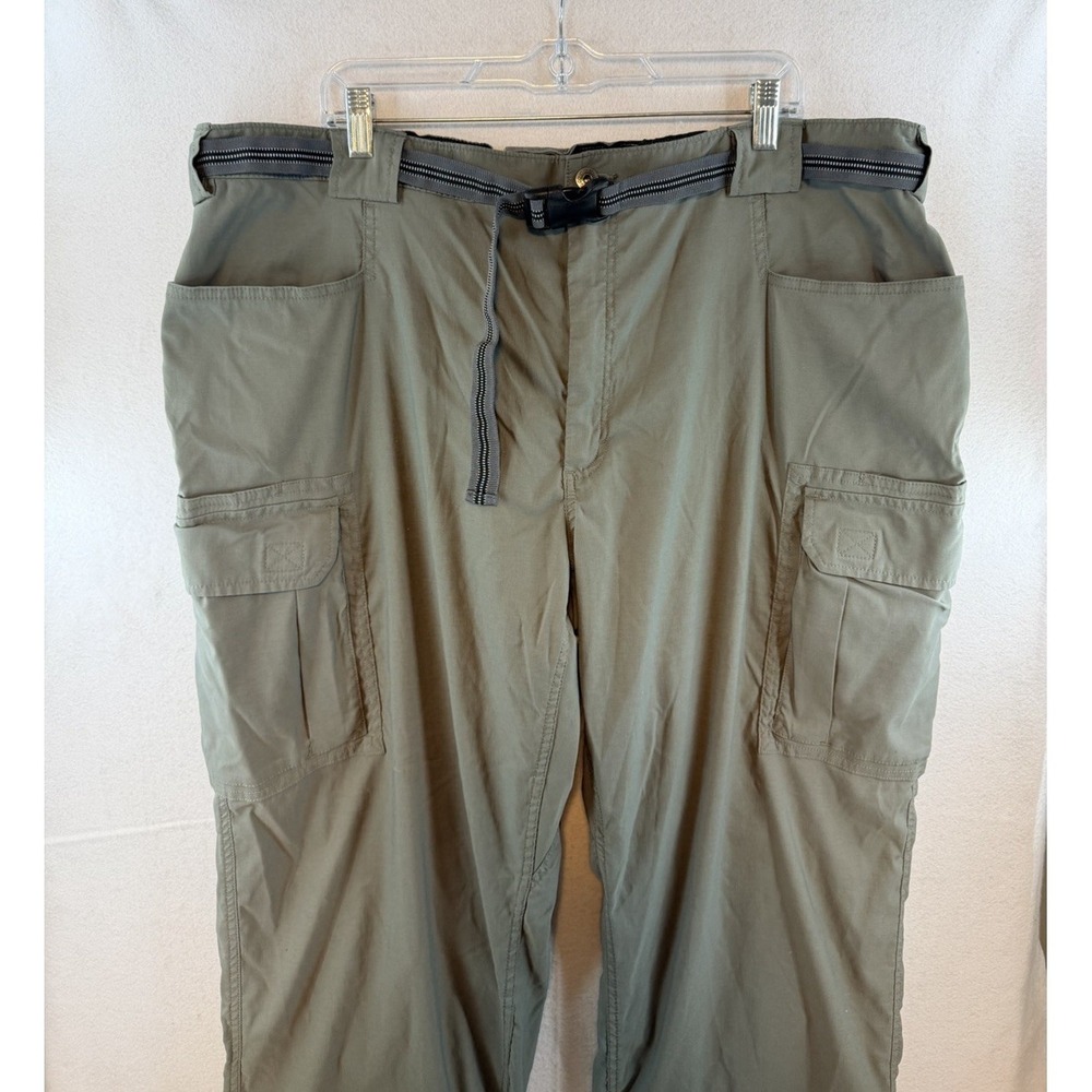 Duluth Trading Cargo Pants Men 3XL x 30, Flex Dry on the Fly 71700, Gray, Belt